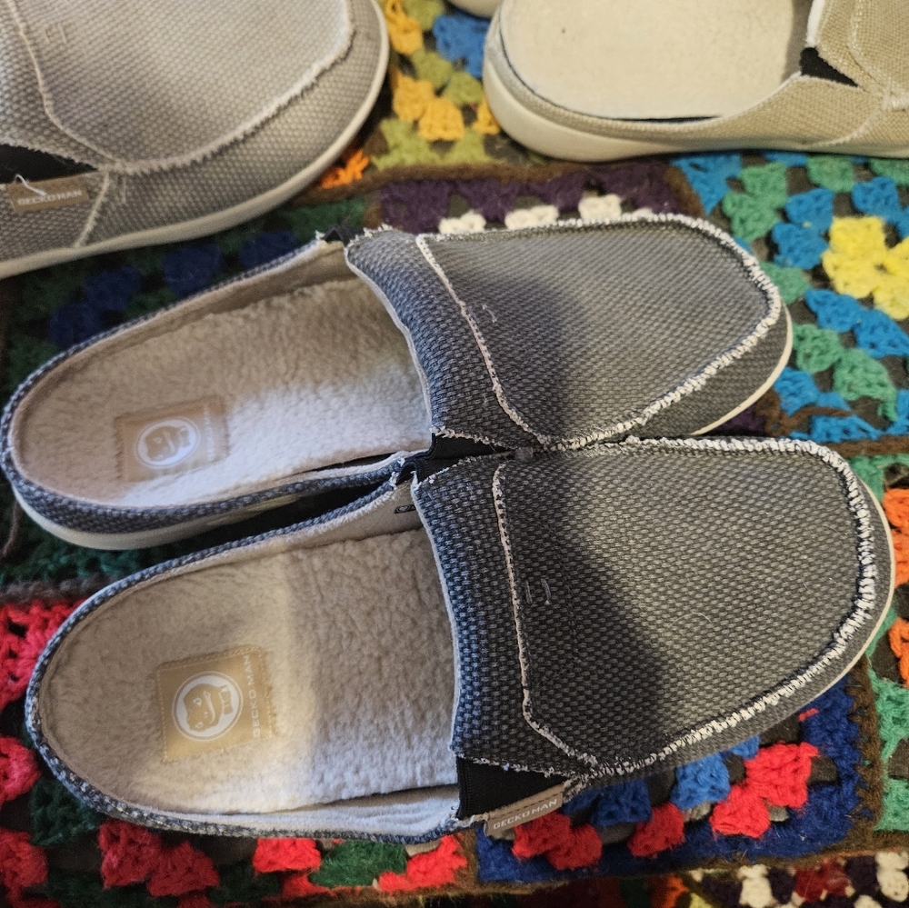 Cozy Gray Geckoman Slippers